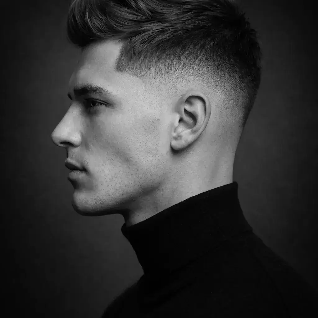 Barber working on client